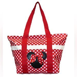 Disney Tote Mickey & Minnie Mouse Icon Print Zipper Travel Bag